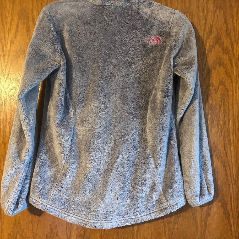 The North Face Heather Gray Fleece with Pink Details - Picture 6 of 8